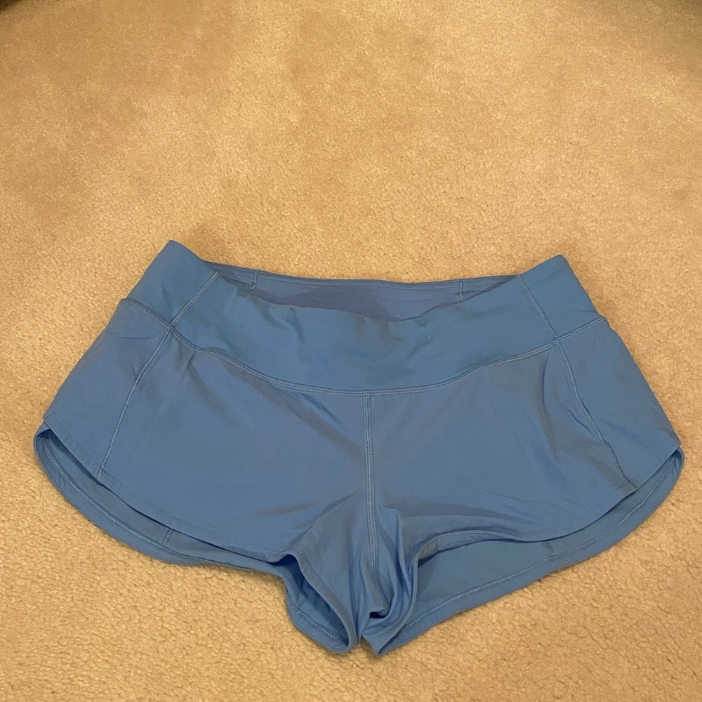 Lululemon bright light blue shorts